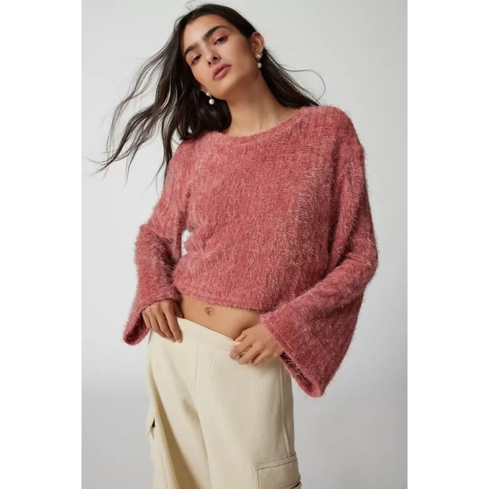 NWT Urban Outfitters Renewal Remnants Fuzzy Pullover Sweater Size M/L Y2k Fairy